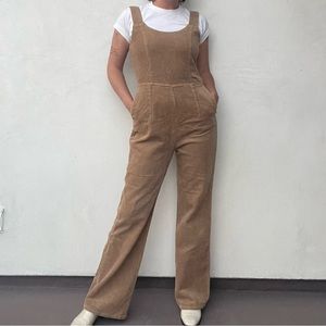 Brown tan corduroy jumpsuit